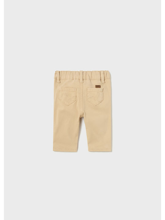 Mayoral Boys Fabric Chino Trouser Beige