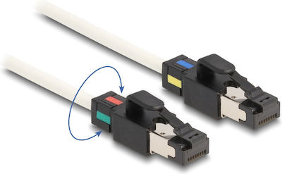 DeLock S/FTP Kat.6a Ethernet-Netzwerkkabel 3m Weiß 1Stück