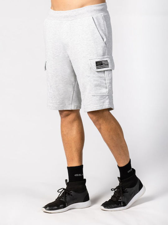 Ανδρική Βερμούδα Cargo Grey Melange