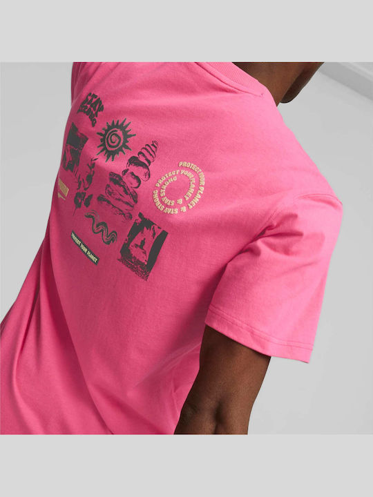 PUMA Downtown Graphic T-shirt Ροζ