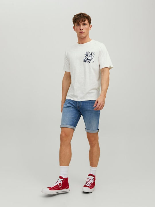 Jack & Jones Ανδρικό T-shirt Cloud Dancer με Στάμπα