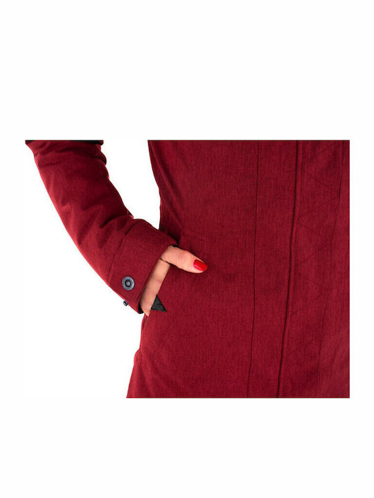 Peru Lungă Jachetă de femei tip parka Burgundy