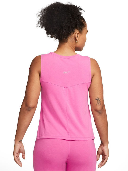 Nike Damen Sportliches Bluse Ärmellos Dri-Fit Rosa