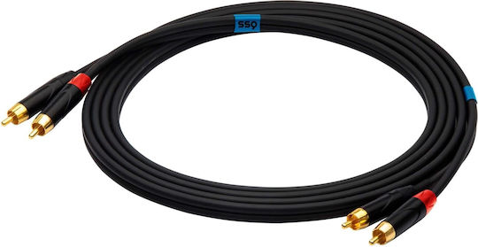 Sound Station Quality (SSQ) Cable 2x RCA male - 2x RCA male 2m SS-1432