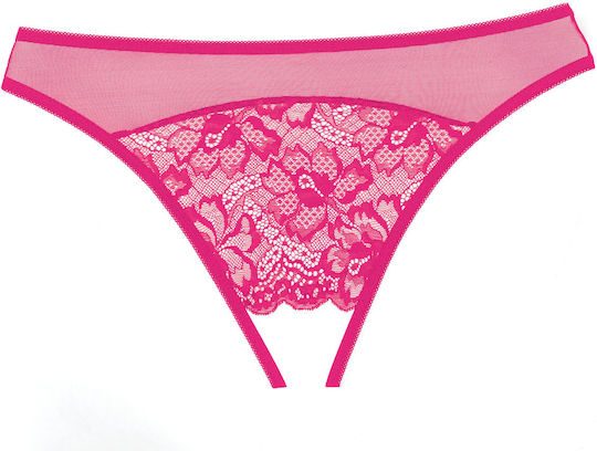 Allure Lingerie Just A Rumor Frauen Sexy Slip offenem Schritt Höschen ohne Schritt Rosa