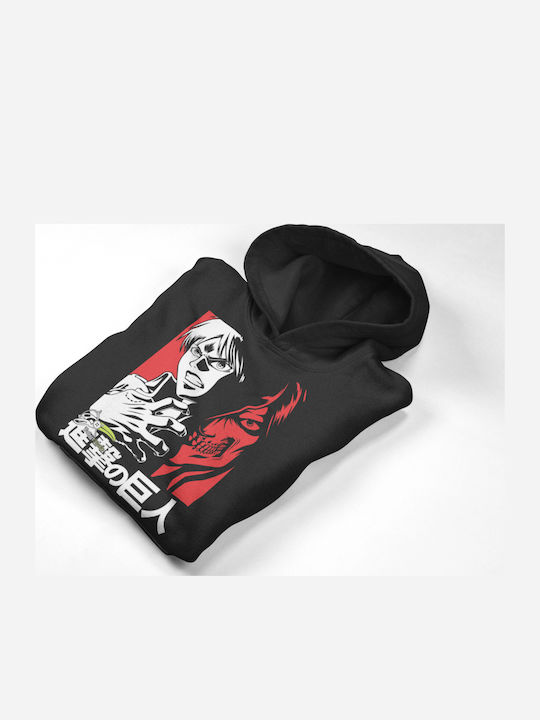 7519 Hoodie Attack on Titan Black