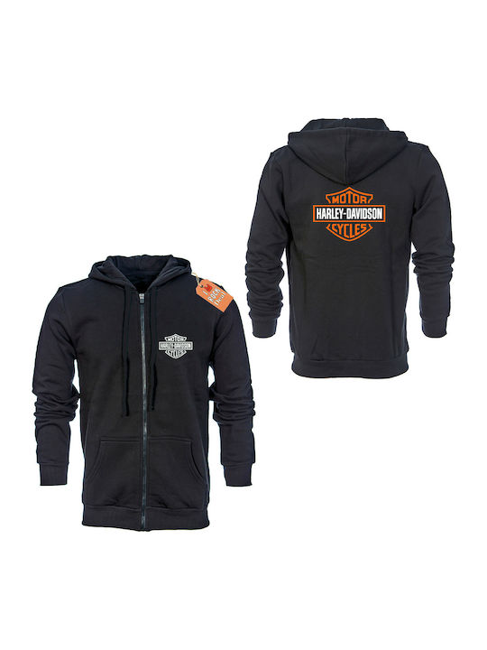 Rock Deal Harley-Davidson Jachetă cu glugă Neagră Din bumbac