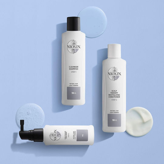 Nioxin System 1 Σετ Θεραπείας Μαλλιών κατά της Τριχόπτωσης για Κανονικά Μαλλιά με Σαμπουάν, Conditioner & Λοσιόν 3τμχ