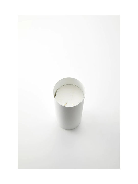 Yamazaki Rin Θήκη για Χαρτομάντηλα Μεταλλική Λευκή 9.2x9.2x23.8cm 5982