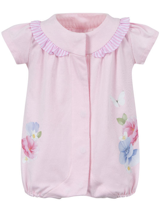 Lapin Baby Bodysuit Set Short-Sleeved with Accessories Pink