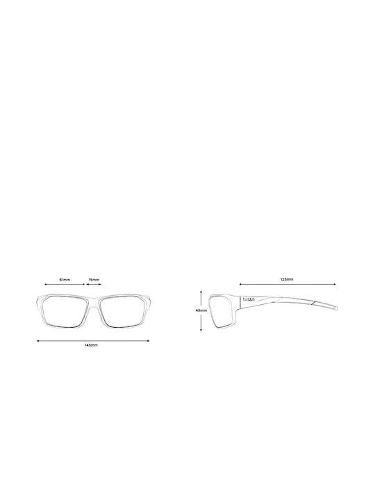 Bolle Fenix Ochelari de soare cu Negru Din plastic Cadru și Negru Polarizate Lentilă BS136005