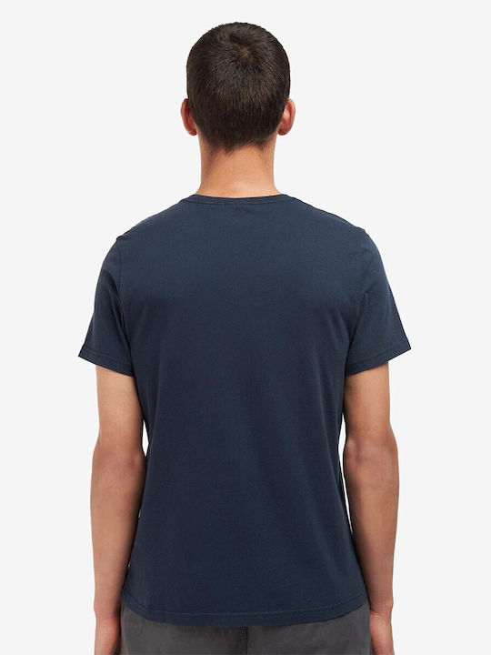 Barbour Ανδρικό T-shirt Navy Μπλε με Στάμπα