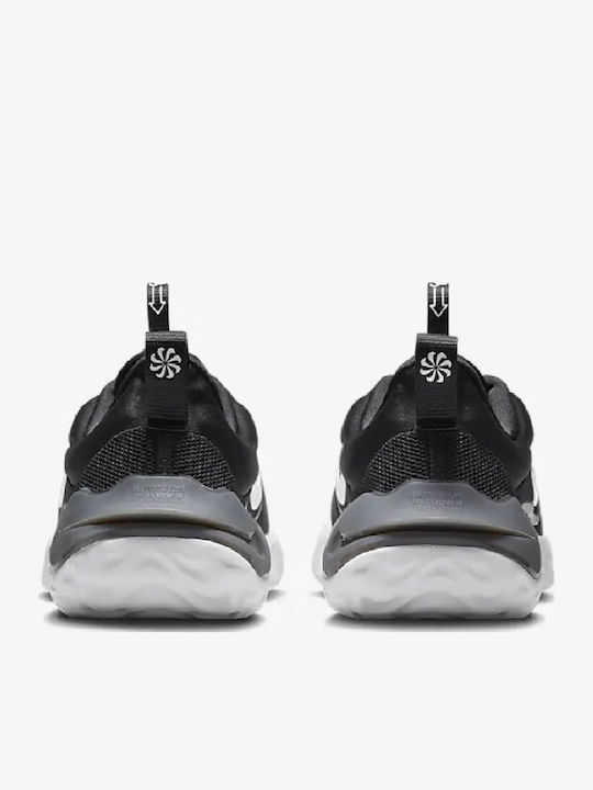 Flow Kinder Sportschuhe Laufen Slip-On Schwarz
