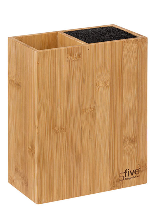 5Five F-V Bamboo Σετ Μαχαίρια με Βάση από Ανοξείδωτο Ατσάλι 5τμχ