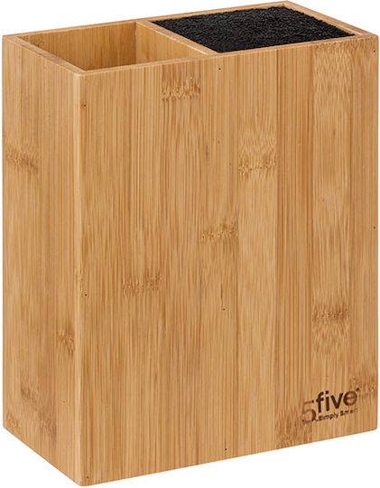 5Five F-V Bamboo Σετ Μαχαίρια με Βάση από Ανοξείδωτο Ατσάλι 5τμχ