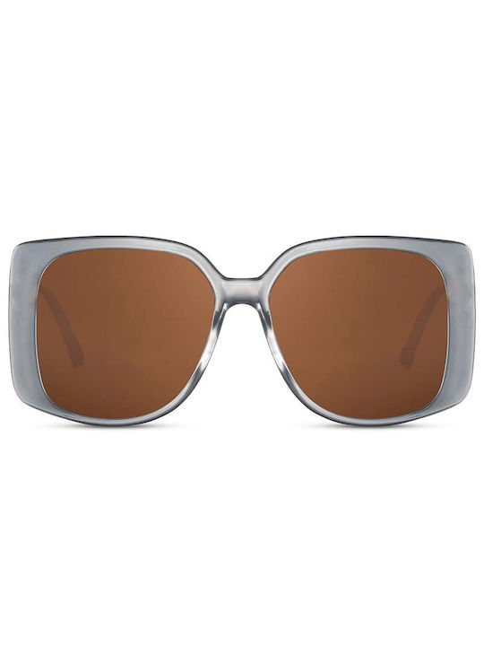 Solo-Solis Sonnenbrillen mit Gray Rahmen und Braun Linse NDL6156