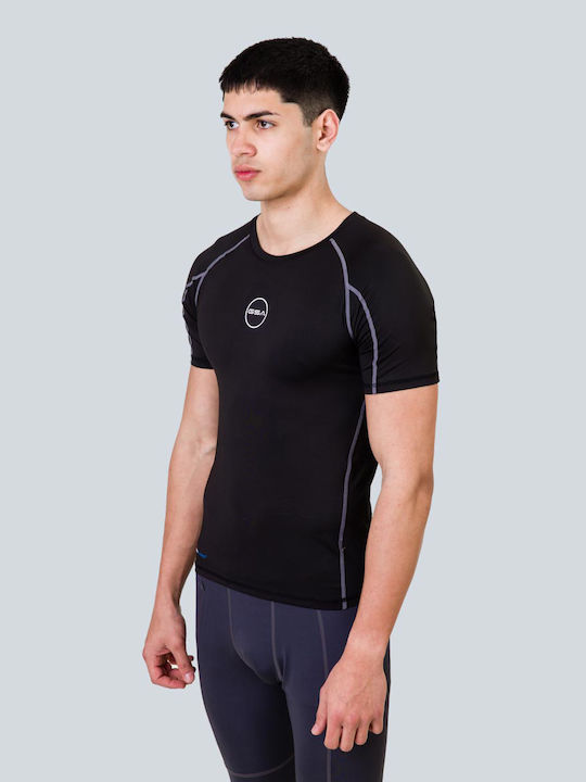 GSA Herren Sport T-Shirt Kurzarm Schwarz