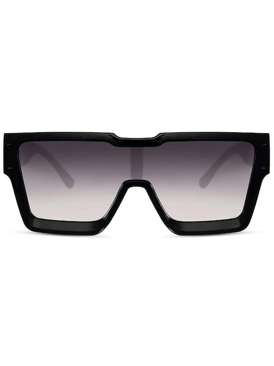 Solo-Solis Sonnenbrillen mit Schwarz Rahmen und Gray Verlaufsfarbe Linse NDL5561