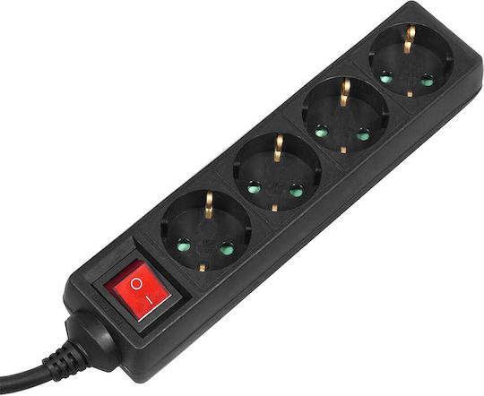 Maclean Energy Πολύπριζο 4 Θέσεων με USB-A, Διακόπτη και Καλώδιο 3m