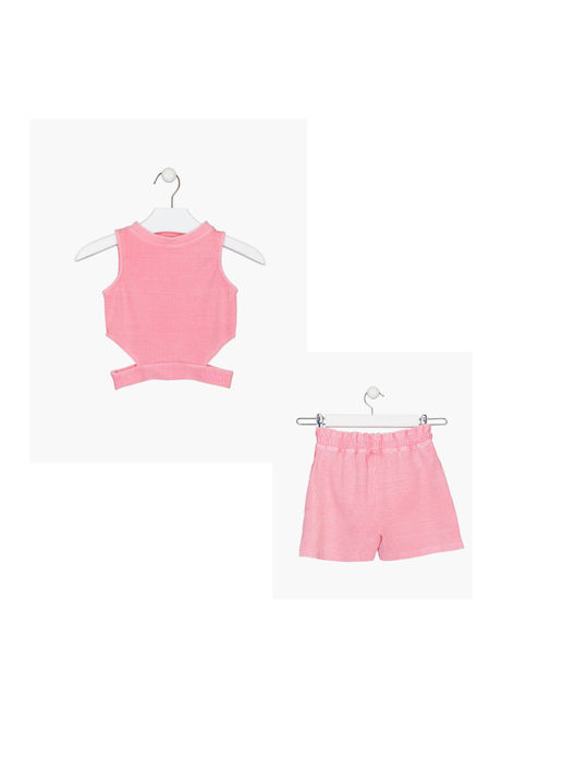 Losan Kinder Set mit Shorts Sommer 2Stück Rosa