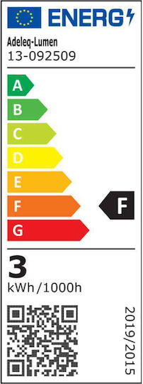 Adeleq LED Bulb 2.5W Fluorescent Type for Socket G4 and Shape T8 Cool White 220lm Dimmable