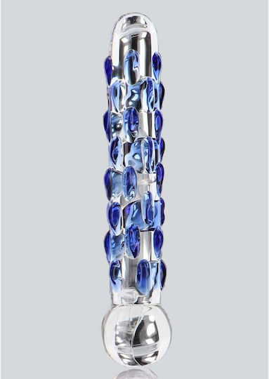 ToyJoy Diamond Dazzler Γυάλινο Dildo Μπλε 16cm