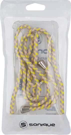 Sonique Armor Back Cover Silicone with Strap Rainbow Yellow (Huawei Nova 9 / Honor 50)
