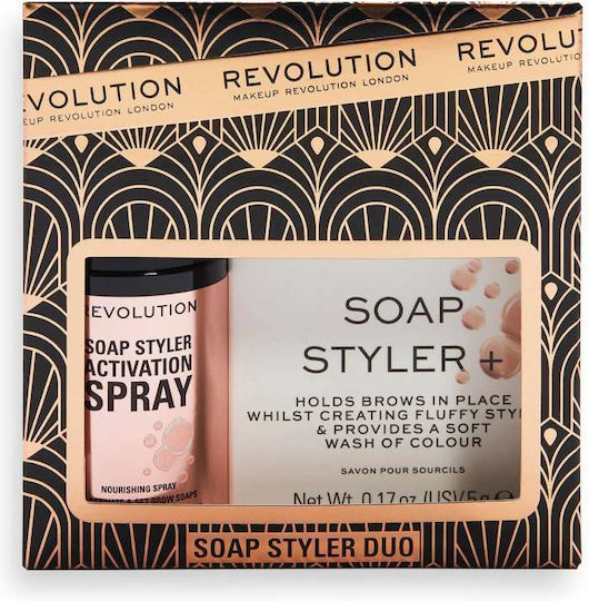 Revolution Beauty Styler Duo Комплект Грим За Вежди В Кафяв Нюанс 5гр