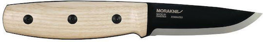 Morakniv Finn Blackblade Μαχαίρι Ash Wood σε Δερμάτινη Θήκη (S)