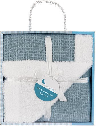 Interbaby Decke Wickeltücher für Kinderzimmer Bee Nest Petrol Blau 80x110cm