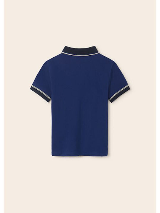 Mayoral Kids Polo Short Sleeve Navy Blue