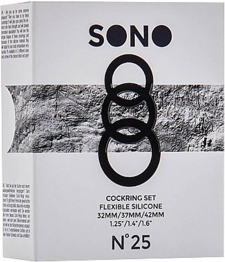 Shots Sono No 25 Cockring Set Grey 3τμχ