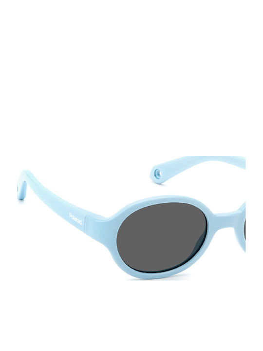Polaroid Oval Baby Sunglasses with Polarized Lens Blue for 1-4 Years