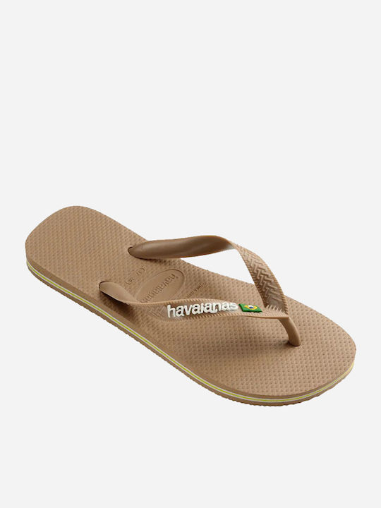 Brasil Logo Herren Flip Flops Braune