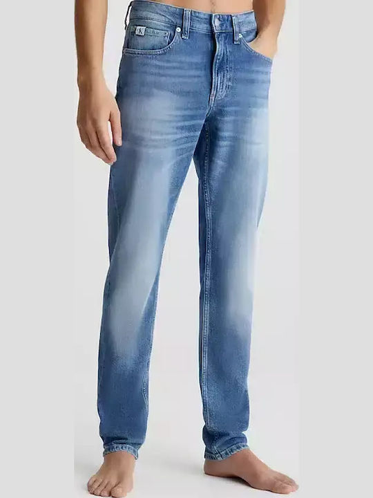 Ανδρικό Παντελόνι Τζιν με Slim Tapered Εφαρμογή Μπλε