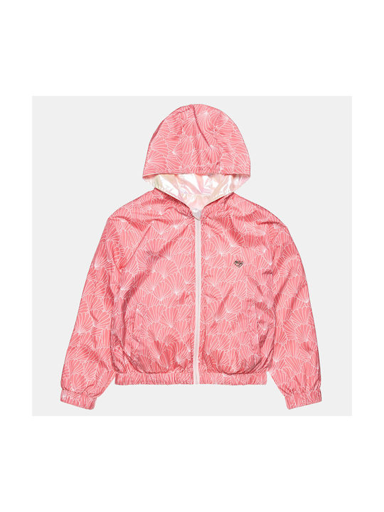 Alouette Kinderjacke Kurz Beidseitig mit Kapuze Rosa