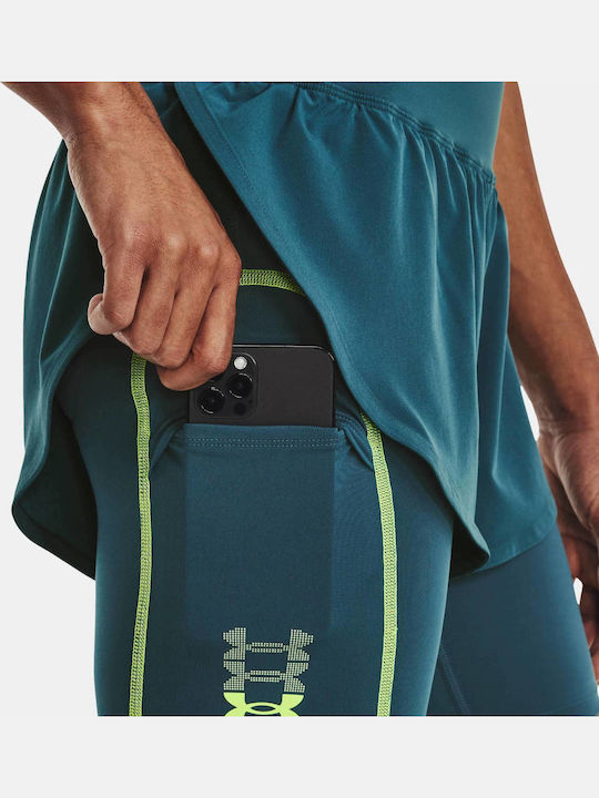 Ua Run Anywhere Γυναικείο Ψηλόμεσο Αθλητικό Σορτς Μπλε