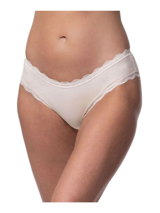 Βαμβακερά Γυναικεία Slip 2Pack Ecru / Mocca
