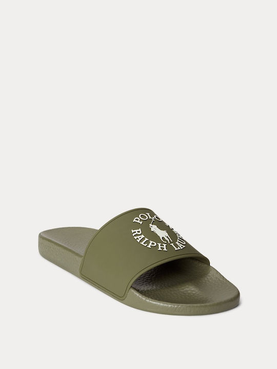 Ralph Lauren Ανδρικά Slides Χακί