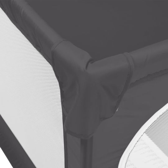 vidaXL Πάρκο με Στρώμα Σκούρο Γκρι 190x150cm