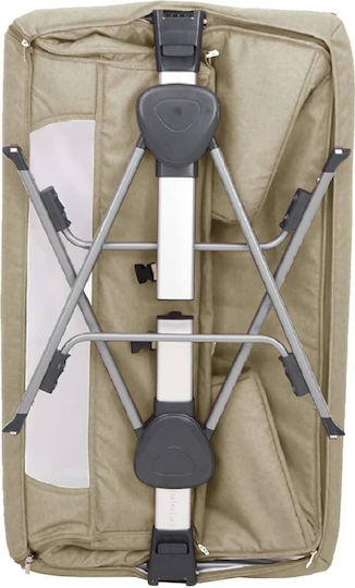 vidaXL Cradle with Mattress Beige Grey