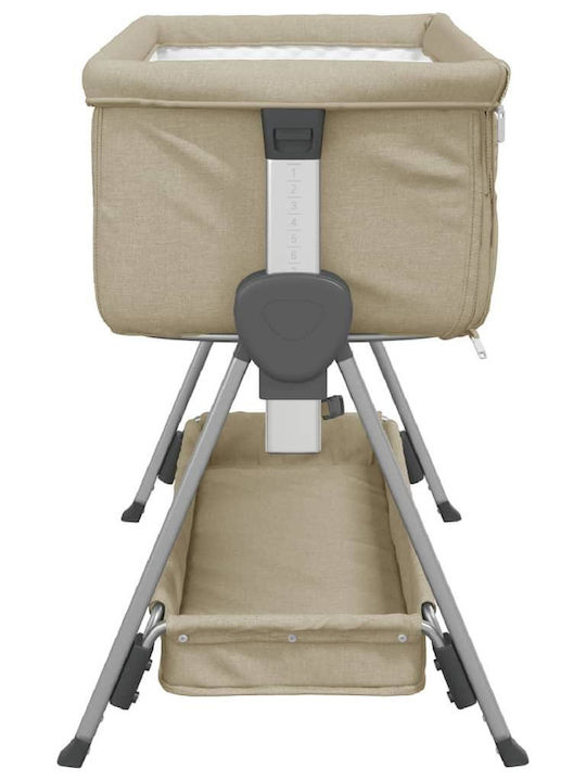 vidaXL Люлка с Матрак Beige Grey