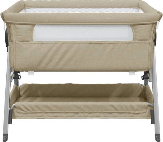 vidaXL Люлка с Матрак Beige Grey vidaXL Люлка с Матрак Beige Grey
