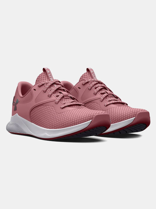 Under Armour Charged Aurora 2 Sport Shoes for Training & Gym Pink Elixir / Metallic Silver