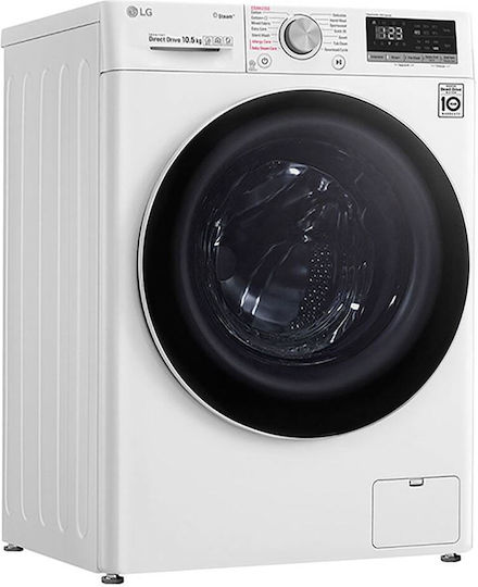 LG Πλυντήριο Ρούχων 10.5kg με Τεχνολογία Ατμού 1400 Στροφών AI DD F4WV510S0E
