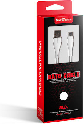 De Tech DE-44C2 USB 2.0 Kabel USB-C männlich - USB-A Weiß 2m (40269)