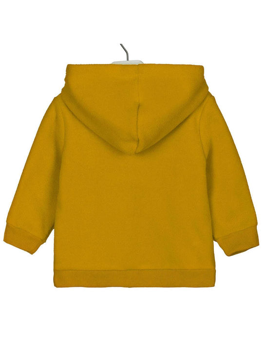 Losan Kids Sweatshirt Cardigan Fleece with Hood Yellow