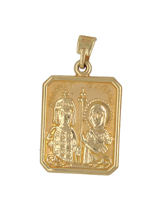 Mertzios.gr Charm Amulett Konstantin aus Gold 14K