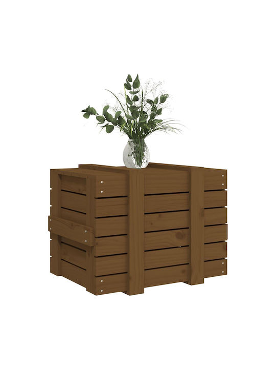 vidaXL Wooden Decorative Trunk Brown 58x40.5x42cm