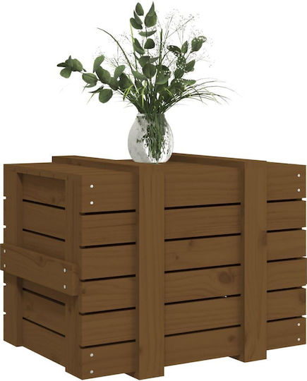 vidaXL Διακοσμητικό Μπαούλο Ξύλινο Καφέ 58x40.5x42εκ.